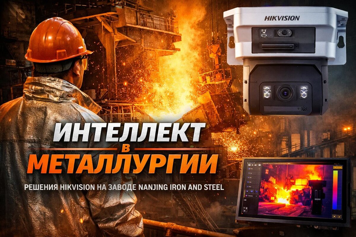 Интеллектуальные технологии в металлургии: как решения Hikvision трансформируют производство на заводе Nanjing Iron and Steel Group Company Limited