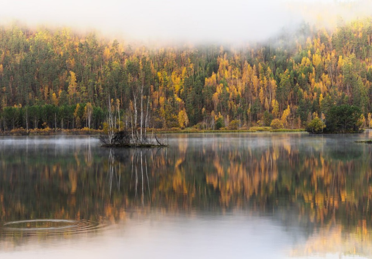 Заполненные водой карьеры в нижней бьефе Братской ГЭС. Фото: Дмитрий Павлов