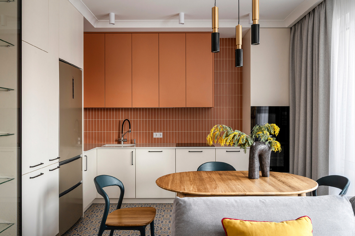 На фото: трешка 85 кв.м, ЖК «Гармония». Дизайнер: Виктория Грузинова; фотограф: Екатерина Самойлович