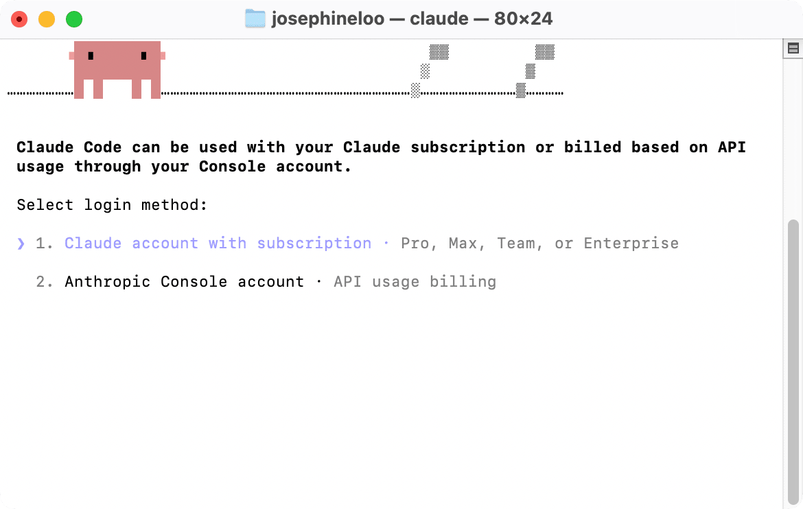    Шаг 1: запуск команды установки Claude Code в терминале