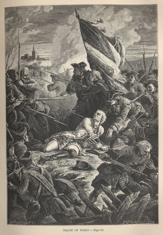 Смерть графа Плело, французского посла в Копенгагене, 23 мая 1734 года, во время осады Данцига (Гданьска) (худож. Поль Доминик Филиппо) (фото из интернета, здесь как иллюстрация)