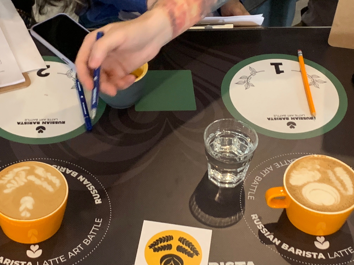 Чемпионат по рисункам на капучино в котором, я учавствовал. 