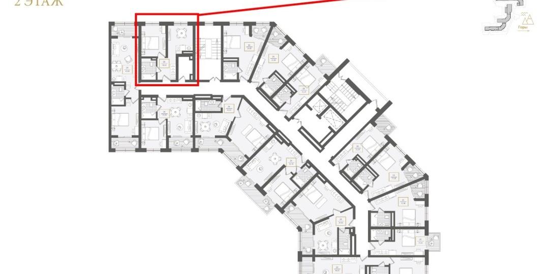 Апартамент №446 в комплексе «GREENMONT