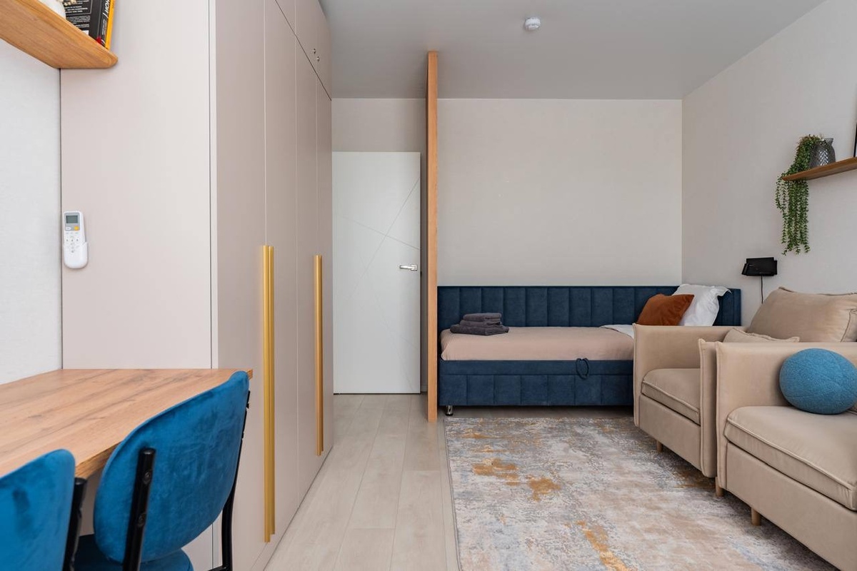 В каждой комнате располагается по 2 полноценные кровати+