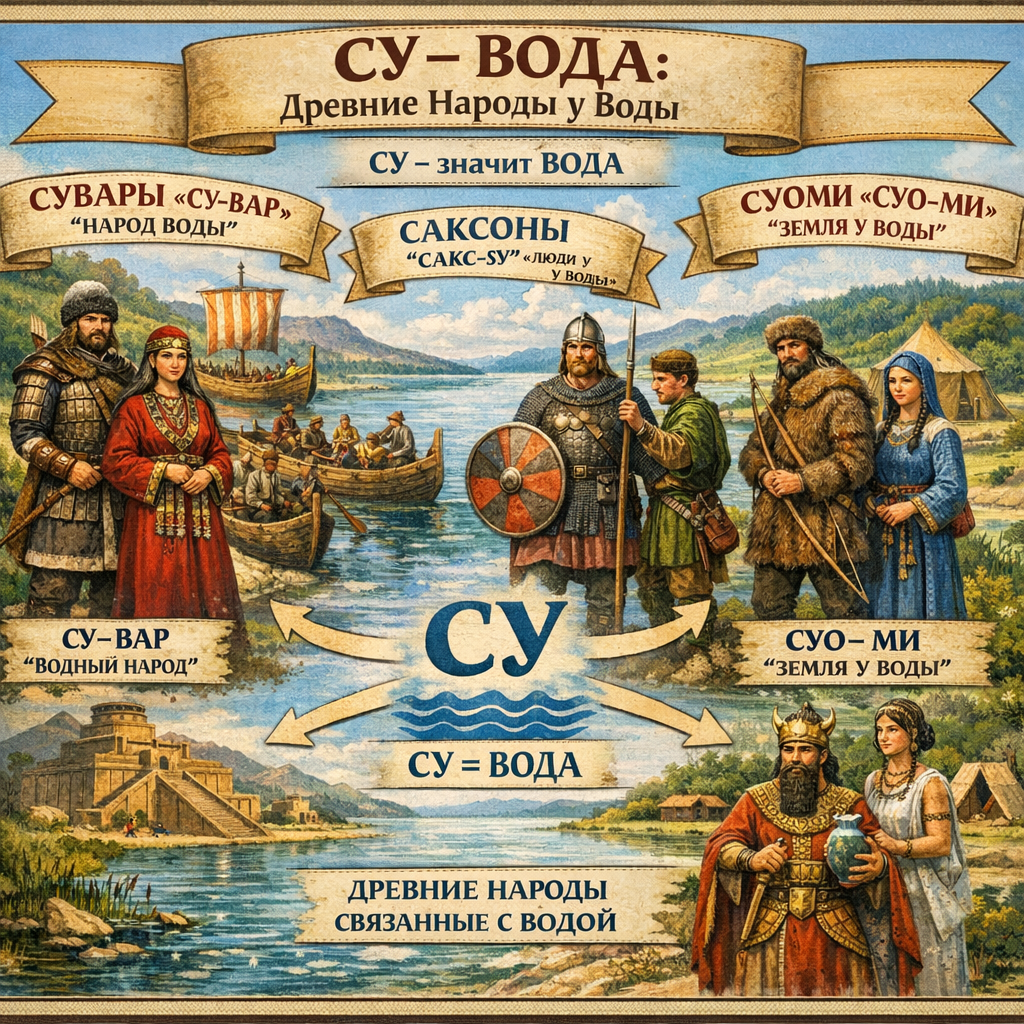 Вода (СУ) в корне названий древних племён