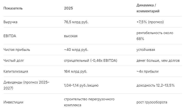 Ключевые цифры отчёта НМТП 2025