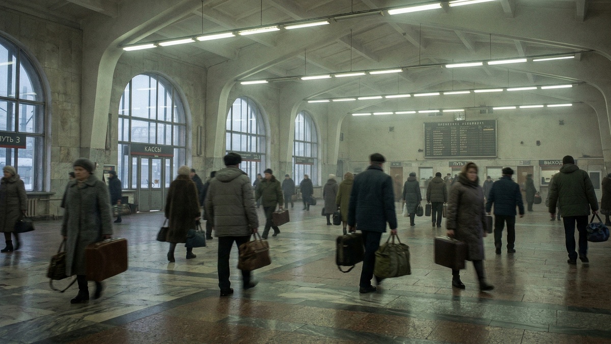 Вокзал в пятницу. Гул такой, что своих мыслей не слышно.
