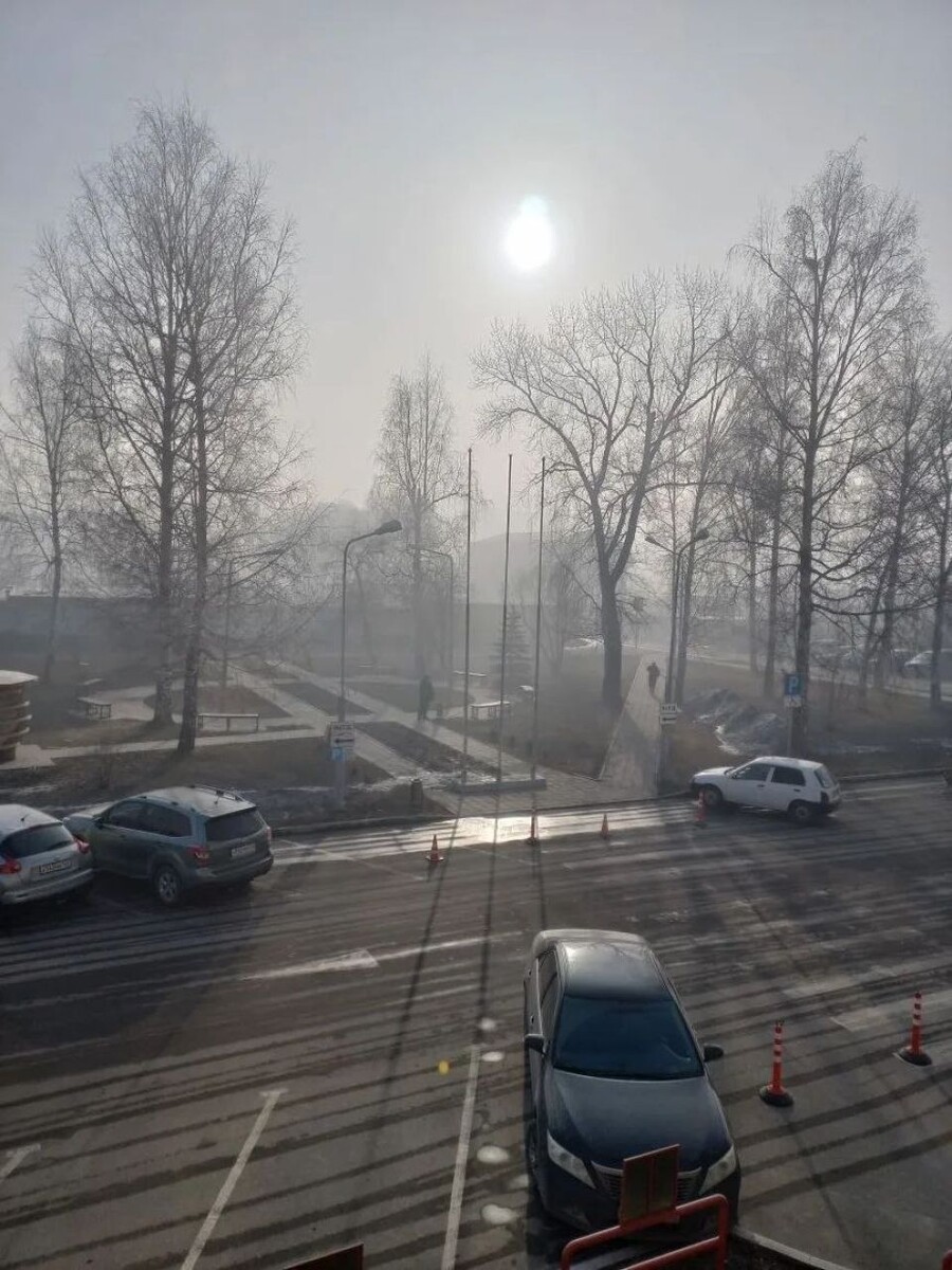    Дымка в Бийске. Источник: t.me/biysknews2