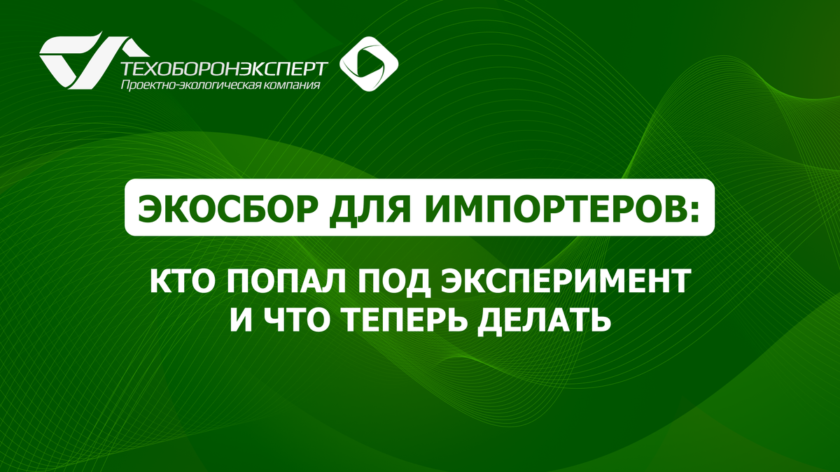 Экосбор для импортеров: кто попал под эксперимент и что теперь делать.