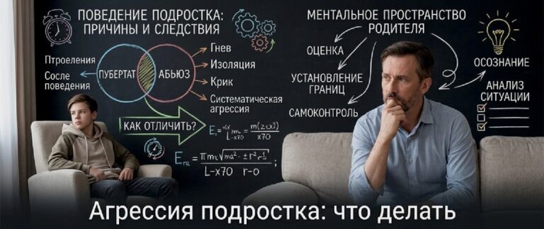    Иллюстрация к материалу: Подросток проявляет агрессию к родителям: как отличить абьюз от пубертата и что делать