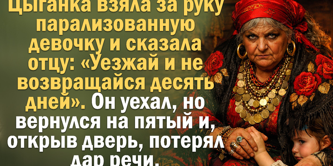 Цыганка взяла за руку парализованную девочку и сказала отцу: «Уезжай и не возвращайся десять дней».