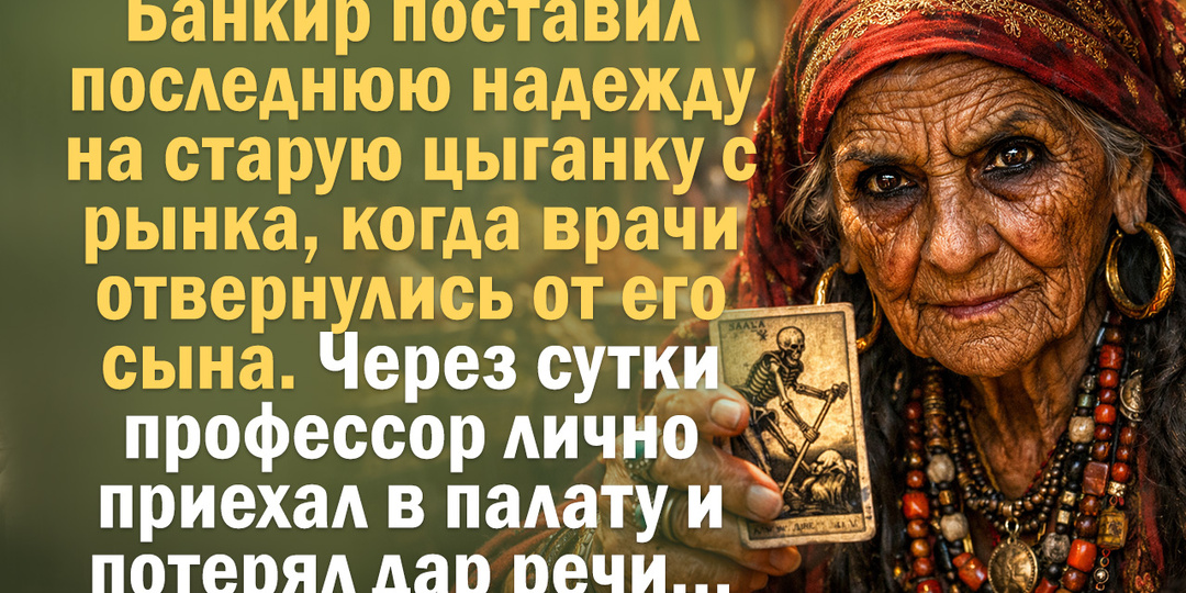 Банкир поставил последнюю надежду на старую цыганку с рынка, когда врачи отвернулись от его сына.