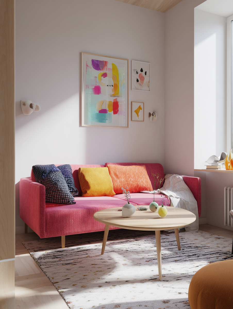 Пример «dopamine dressing» в дизайне интерьера 