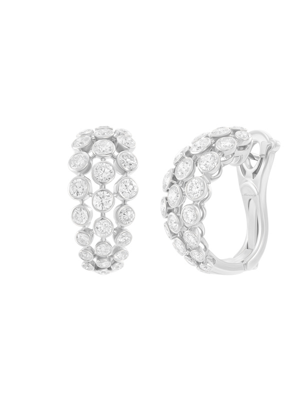 Серьги Mercury Art Deco из белого золота с бриллиантами
