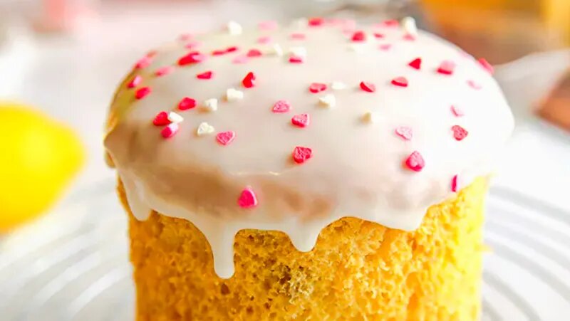 Лимонная глазурь для кулича