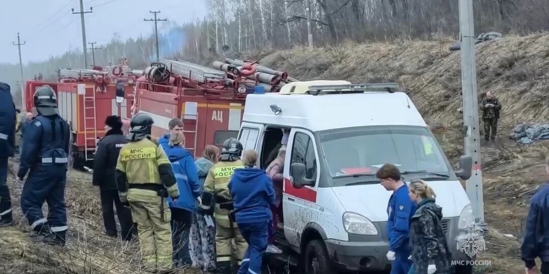 МЧС показало кадры вагонов, сошедших с рельсов под Ульяновском