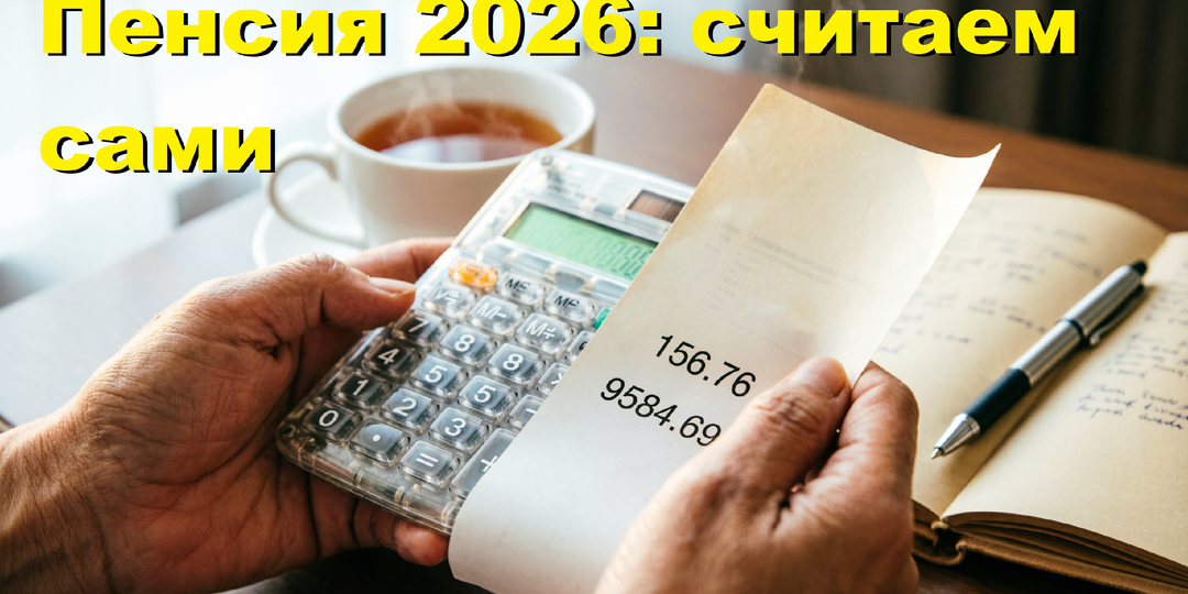 Рассчитайте пенсию сами за 5 минут: формула 2026 + понятный пример с цифрами