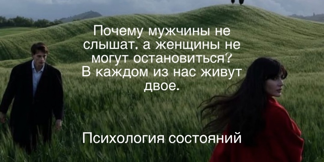 Почему мужчины не слышат, а женщины не могут остановиться? В каждом из нас живут двое.