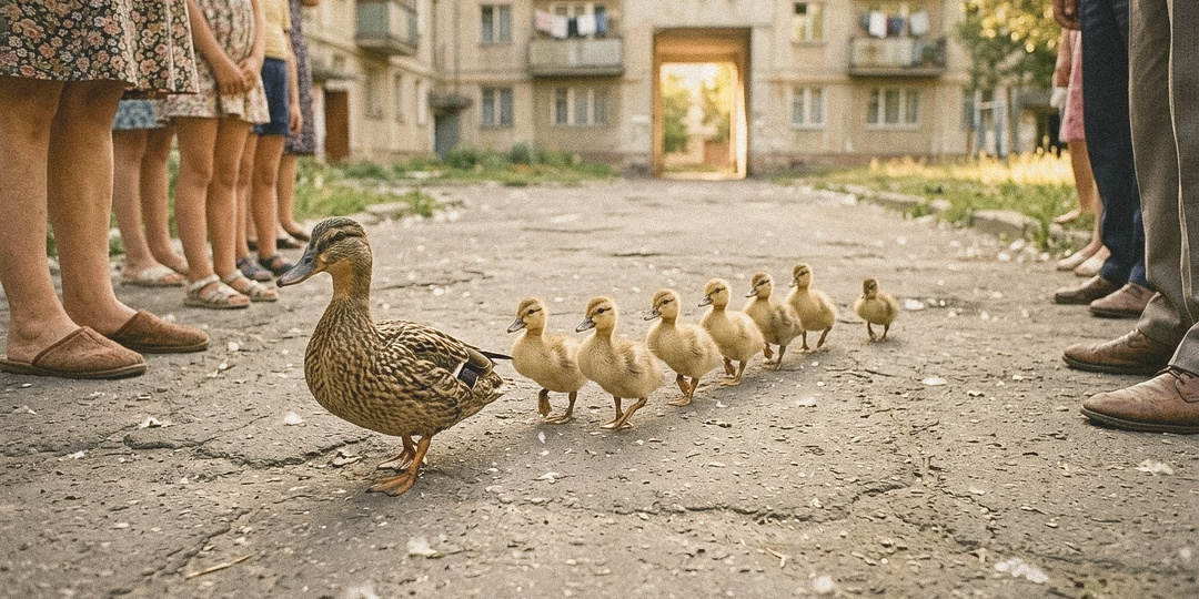 Урок доброты из 70-х: как утка объединила весь двор