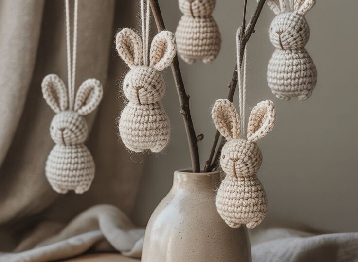 Пасхальный декор спицами и крючком