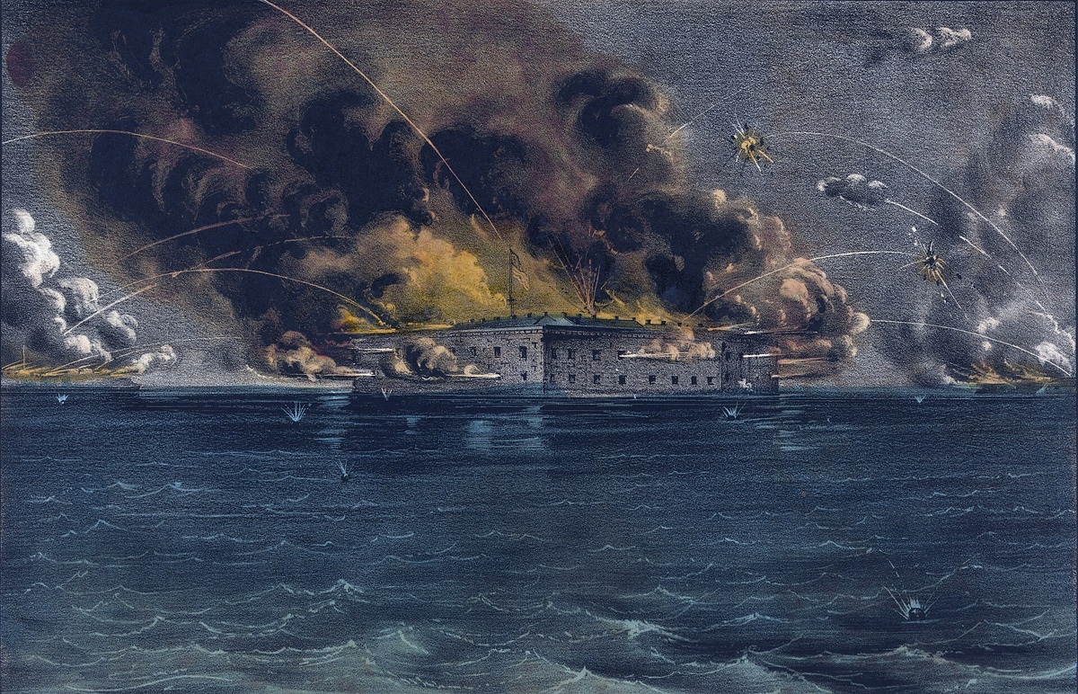 Обстрел форта Самтер. 12 апреля 1861 г. 