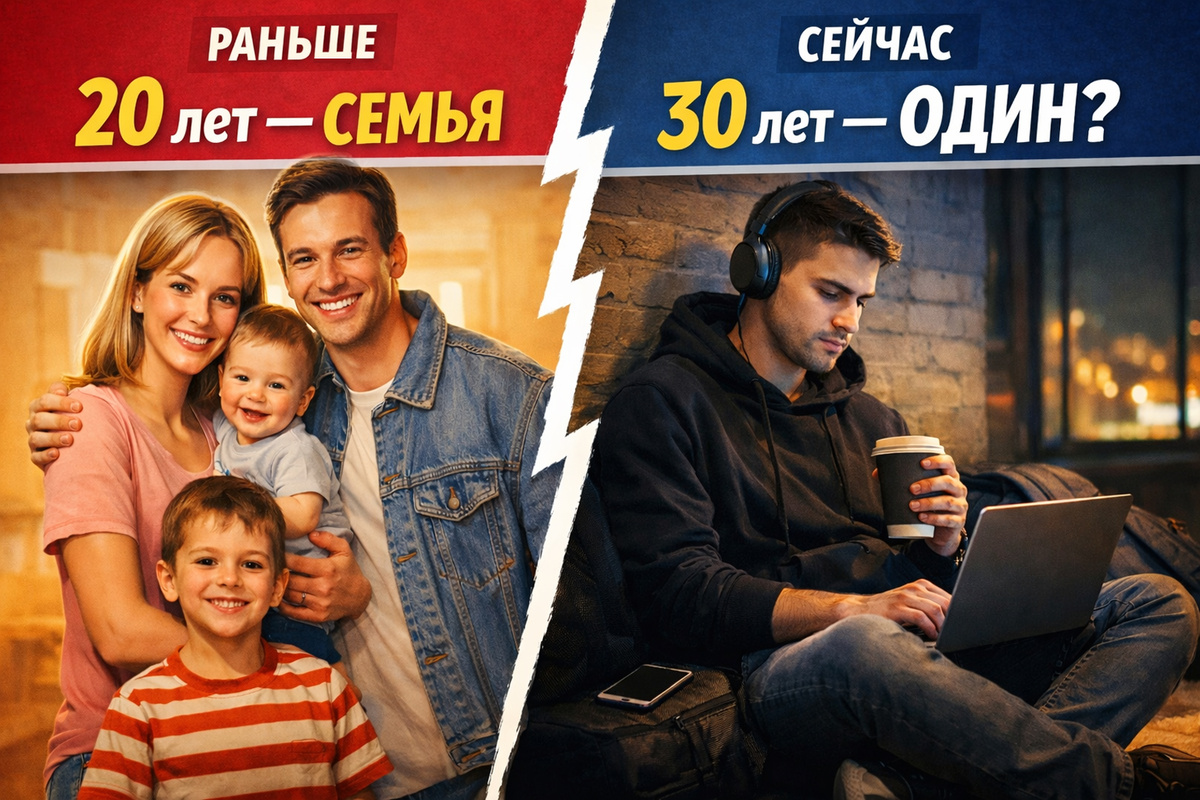 Раньше было нормой иметь семью в 20 лет. Сейчас всё по-другому.
