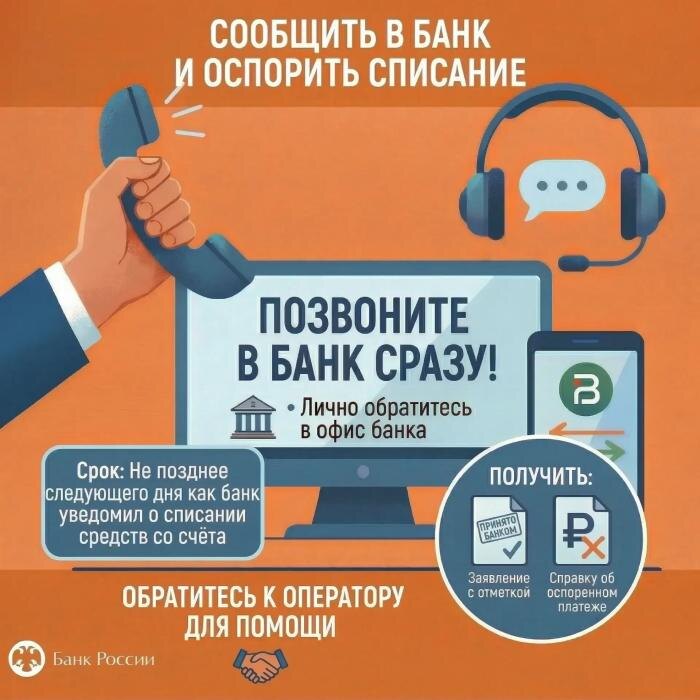 Защита денег при подозрительном списании
Фото: отделение по Псковской области Северо-Западного ГУ Банка России