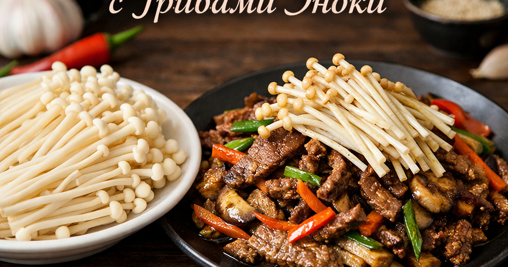 4 рецепта, что можно приготовить с грибами Эноки