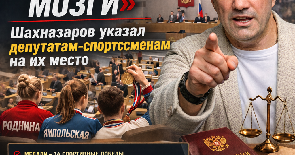 «Медали не заменяют мозги»: Шахназаров указал депутатам-спортсменам на их место