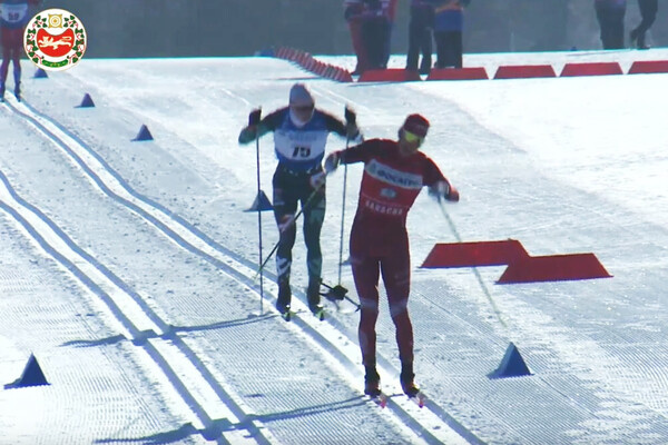 Скриншот трансляции Федерации лыжных гонок России   📷