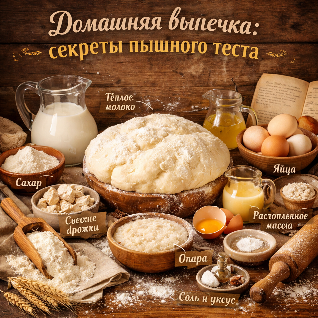 Домашняя выпечка: секреты пышного теста