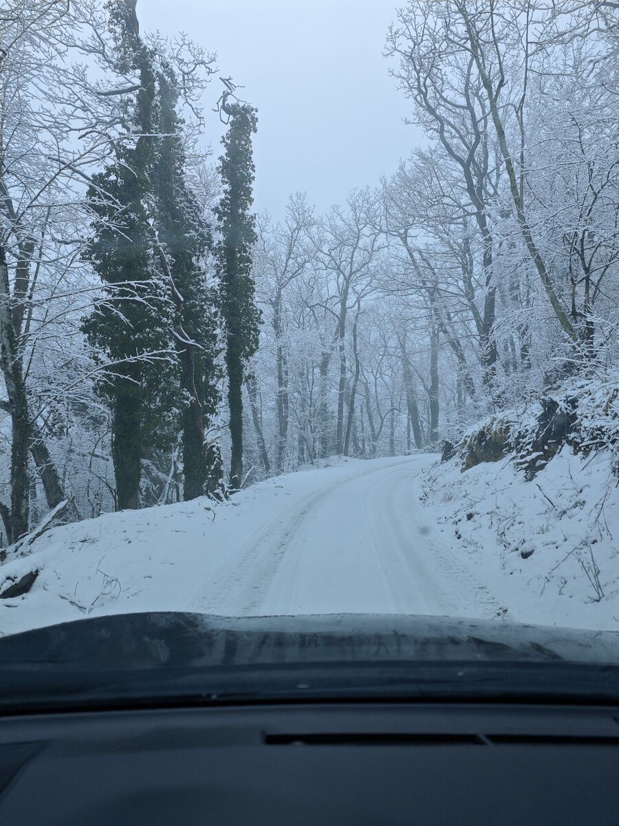 Проезд до места изысканий зимой