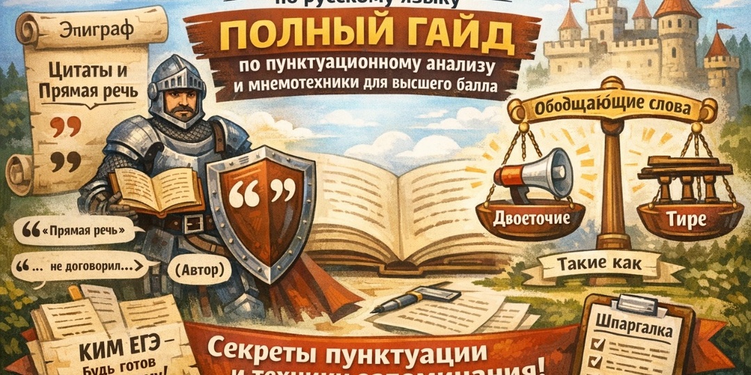 Задание 21 ЕГЭ по русскому языку: Полный разбор по пунктуационному анализу и мнемотехники для высшего балла