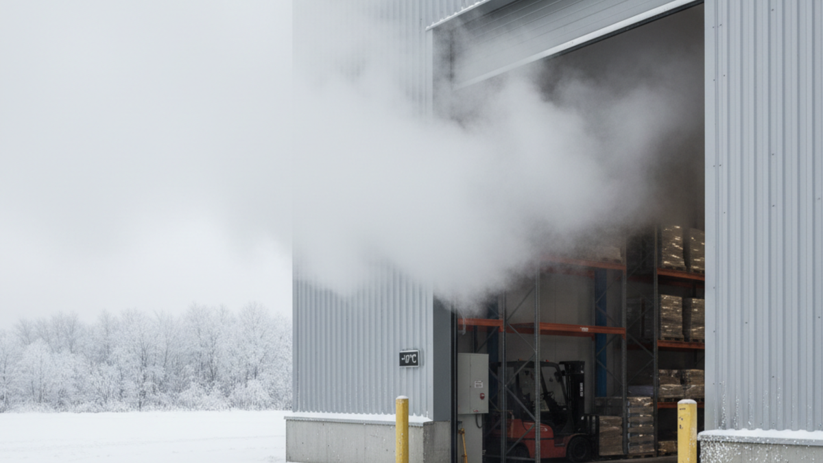 Как сделать отопление на складе, чтобы не греть улицу