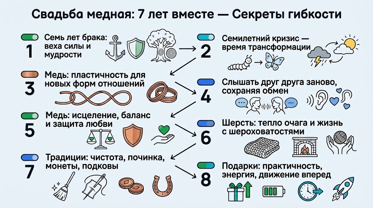 Медная свадьба: 7 лет вместе — секреты гибкости  📷

