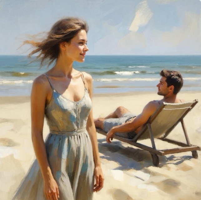 Незнакомка. Ей доверю свои тайны. (Картинка создана в GigaChat) 