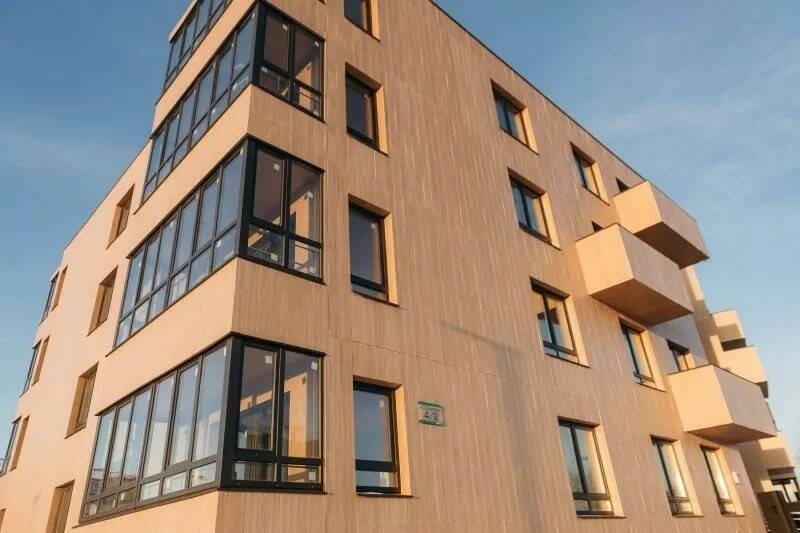 Экспериментальный дом из деревянных конструкций CLT,  построенный в г. Сокол в Вологодской области
