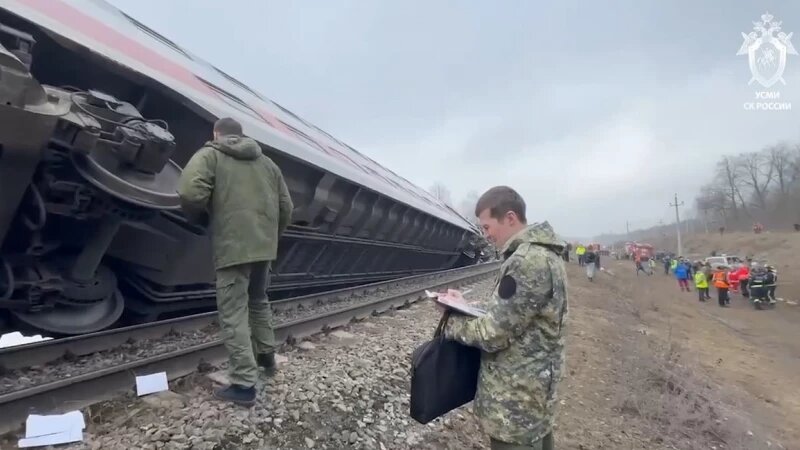     Поезд сошел с рельс в Ульяновской области. Пресс-служба Следственного комитета РФ