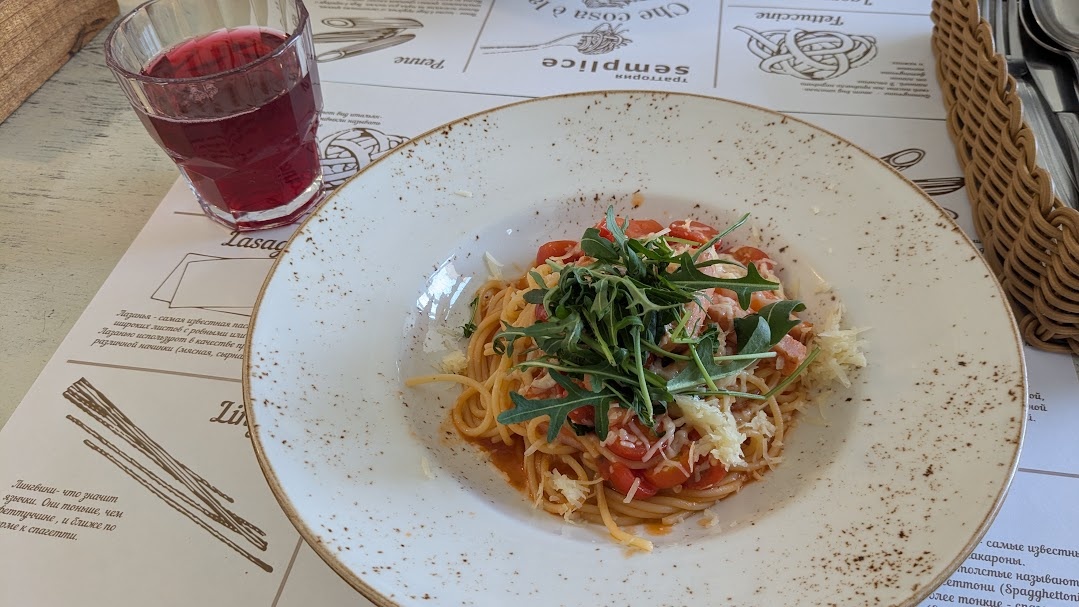 Вот такое блюдо подали в Траттории семпличе. Фото автора