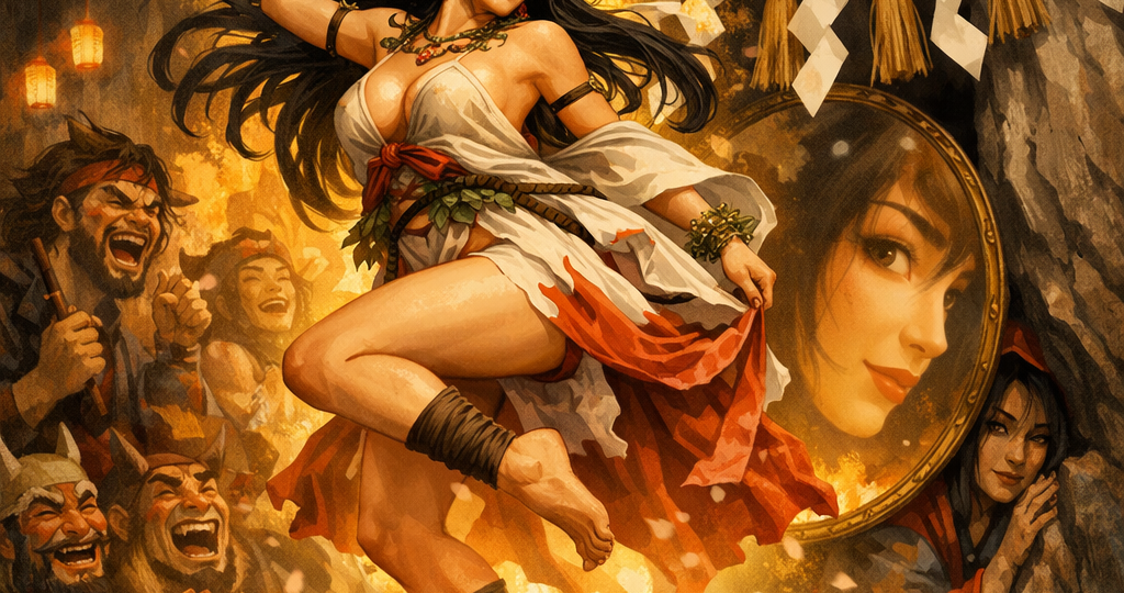 Непристойный стриптиз богини. Как Аматэрасу из пещеры выманивали