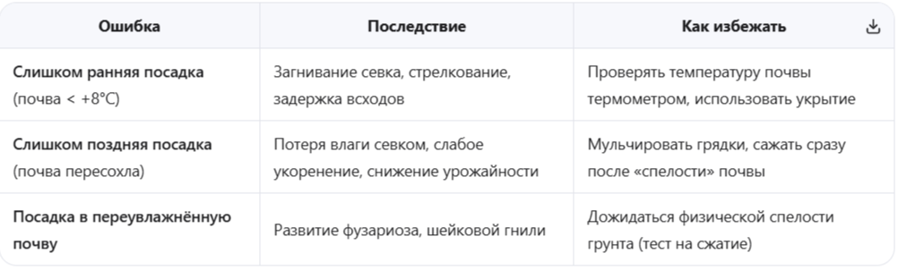 Риски неправильных сроков