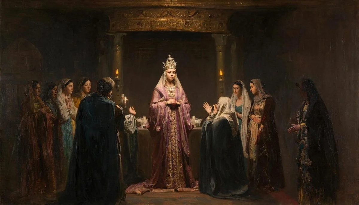 «Она не ответила сразу. В её глазах промелькнула вся жизнь. Потом произнесла тихо: "Я не приду". Одна женщина сказала "нет" царю. И в этом "нет" было больше мужества, чем во всех "да" вельмож»