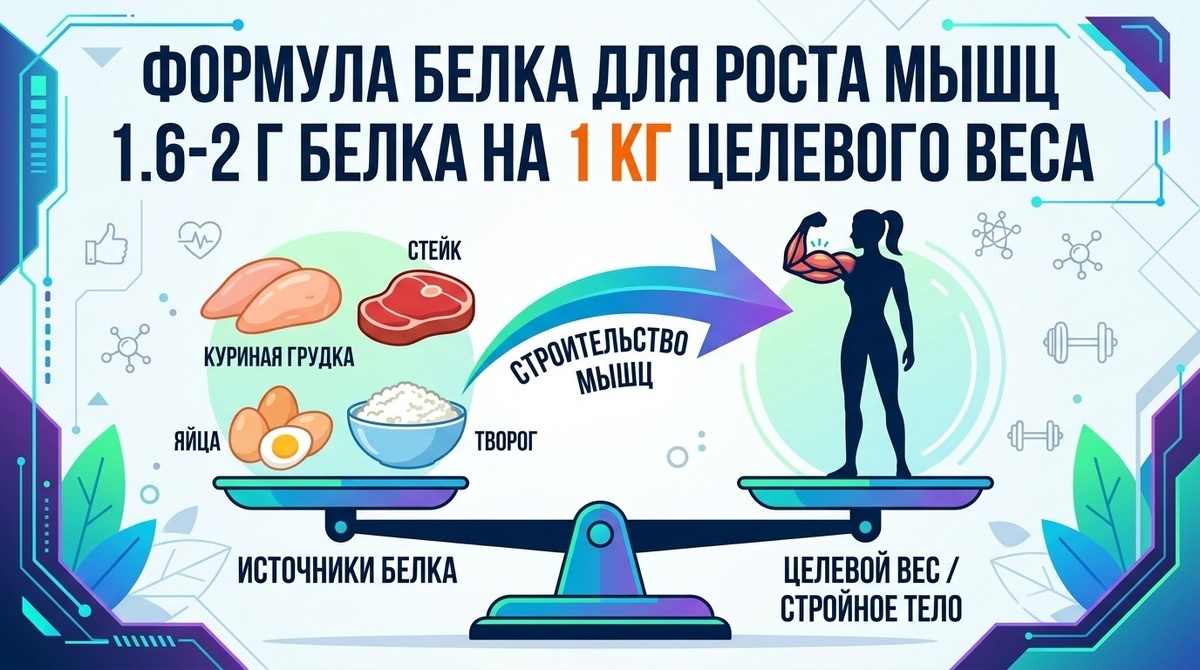 Дефицит калорий — да, но белок — всегда в приоритете