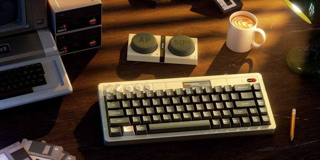 8BitDo показала клавиатуру в честь 50-летия Apple в стиле старых ПК