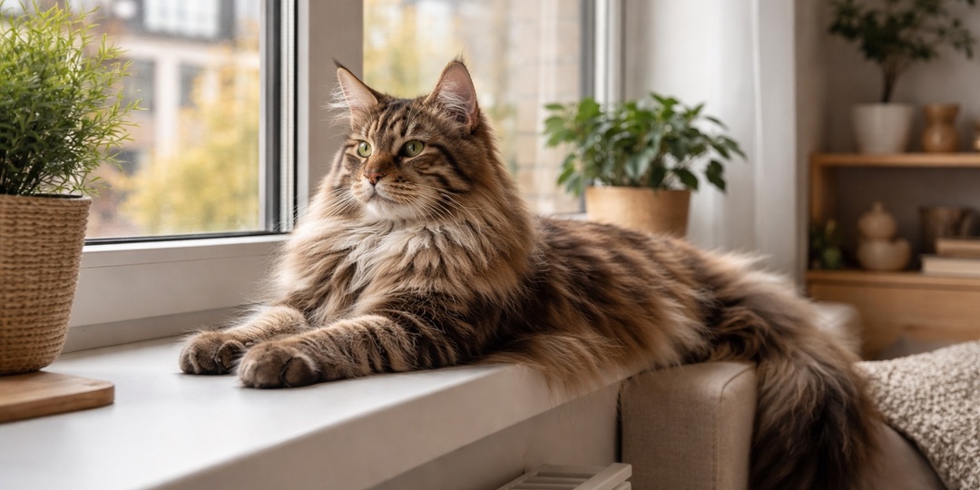 Мейн-кун в квартире: реальность содержания крупной кошки.