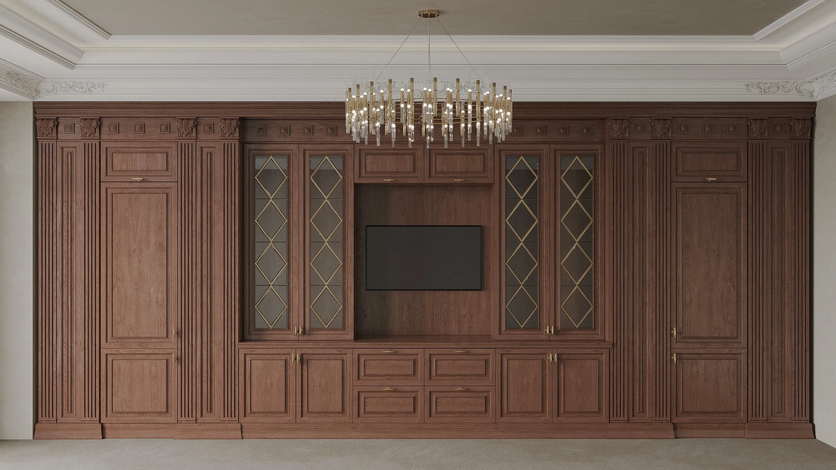 Роскошная мебель "Кассия" из массива для роскошной гостиной от фабрики МЕБИУС