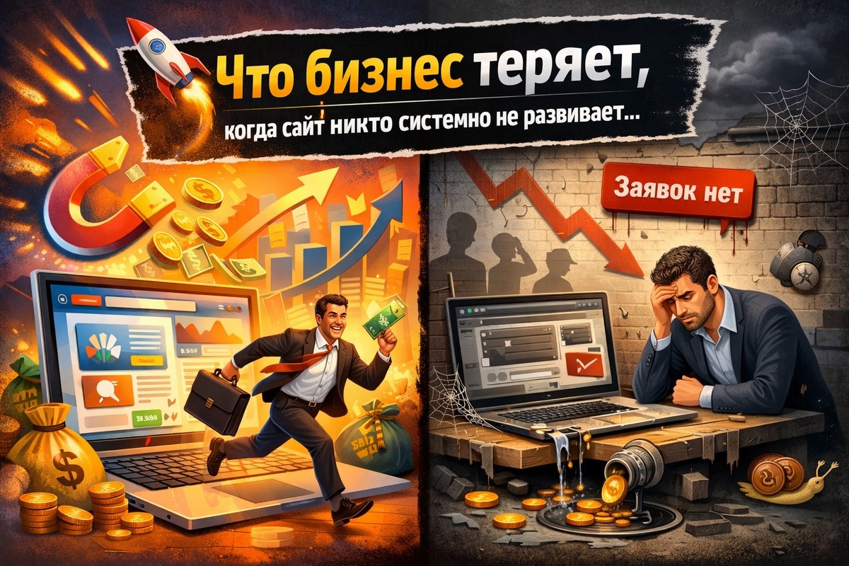 Что бизнес теряет, когда сайт никто системно не развивает