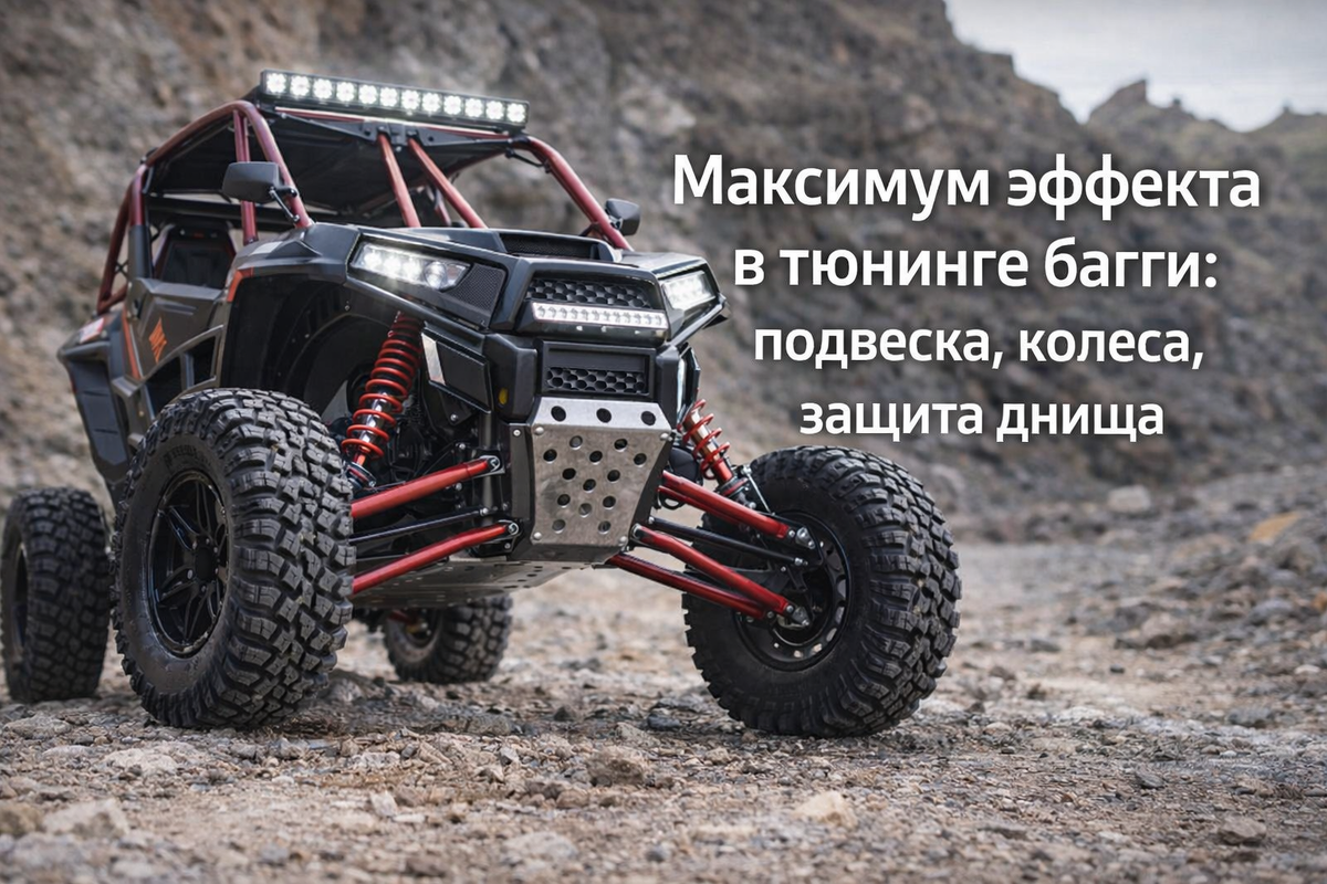 Не краска и не подсветка, а реальная польза. Рассказываем, как подвеска, колеса и защита днища меняют багги до неузнаваемости.