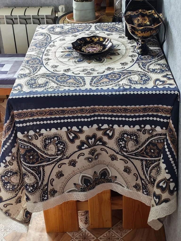 Новая скатерть из варенного полульна