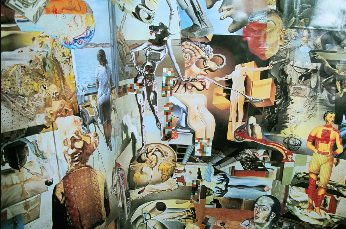 Коллаж работа Дали